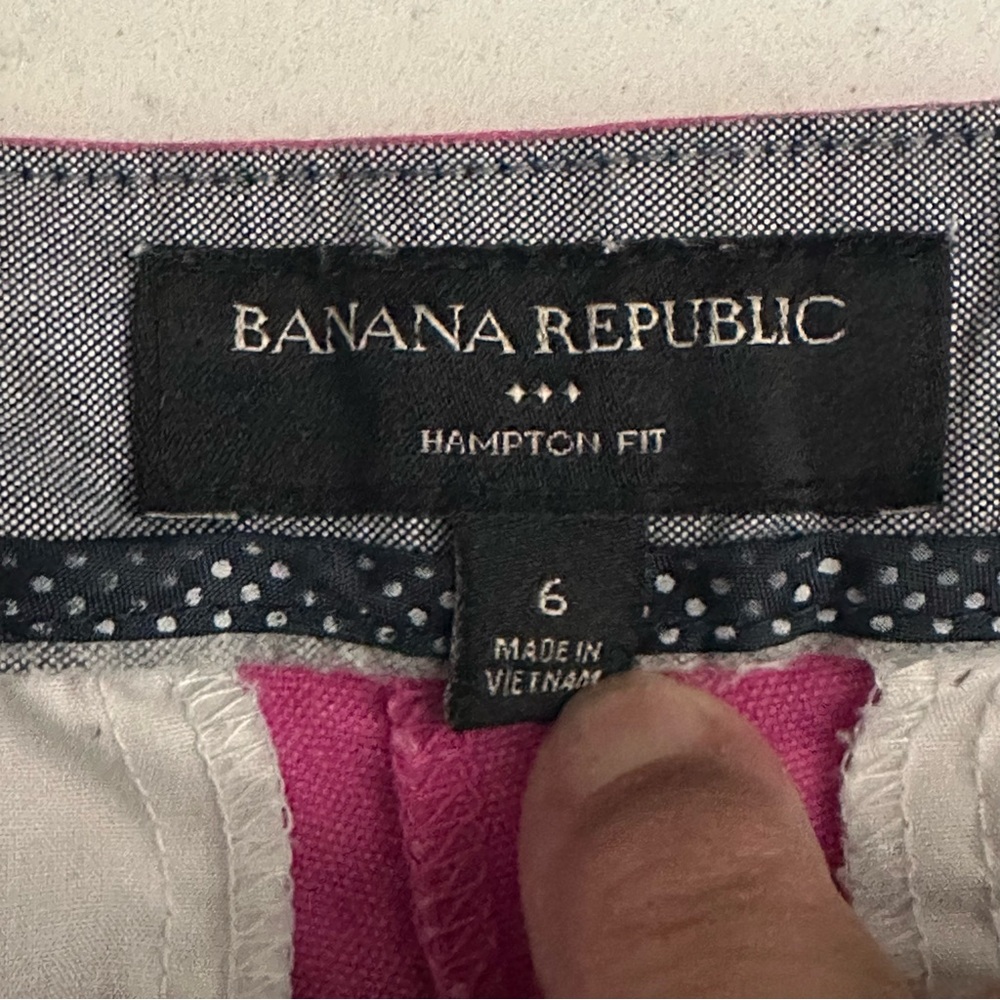 Banana Republic Womens Hampton Fit Pink Cotton/Spandex Pants Size 6 - Picture 4 of 7